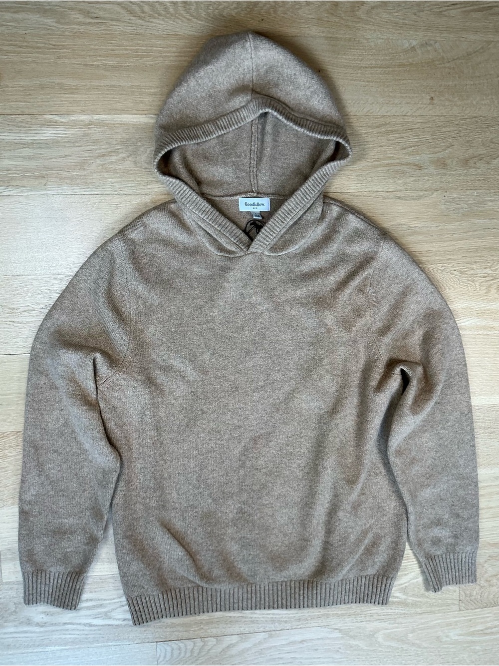 Goodfellow & Co Cozy Hooded Pullover Sweater Hickory Tan Men’s Size Large
